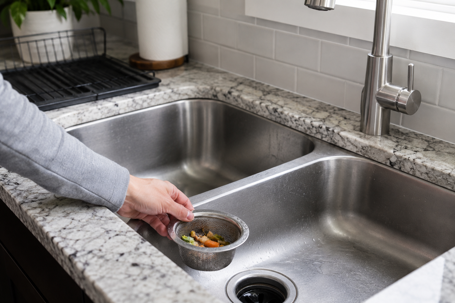 kitchen sink clogs, drain cleaning, garbage disposal, plumbing maintenance, clogged drain prevention